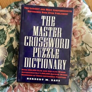 Vintage 1981 Hardcover The Master Crossword Puzzle Dictionary